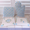 The Block Print Club- March Oven Glove and Stand