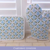 The Block Print Club- March Oven Glove and Stand