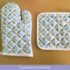 The Block Print Club- March Oven Glove and Stand