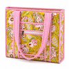 Block Print Medium Tote Bag With Zip – Quilted Cotton Everyday Bag with Zip