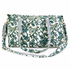 Block Print Medium Duffel Bag – Quilted Cotton Travel Bag with Adjustable Strap