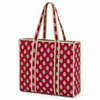 Block Print Large Tote Bag – Quilted Cotton Everyday Shopper