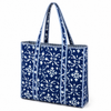 Block Print Large Tote Bag – Quilted Cotton Everyday Shopper