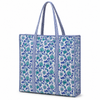 Block Print Large Tote Bag With Zip  – Quilted Cotton Everyday Bag