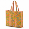 Block Print Large Tote Bag – Quilted Cotton Everyday Shopper