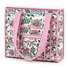 Block Print Medium Tote Bag With Zip – Quilted Cotton Everyday Bag with Zip