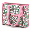 Block Print Medium Tote Bag With Zip – Quilted Cotton Everyday Bag