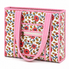 Block Print Medium Tote Bag With Zip– Quilted Cotton Everyday Bag with Zip