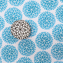  Indian Wooden Printing Block - Dahlia Pompon