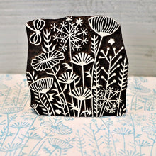  Indian Wooden Printing Block - Meadow - SECONDS