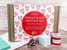  Indian Block Print Co. x Heart Research UK: Limited Edition Heart Tea Towel Kit