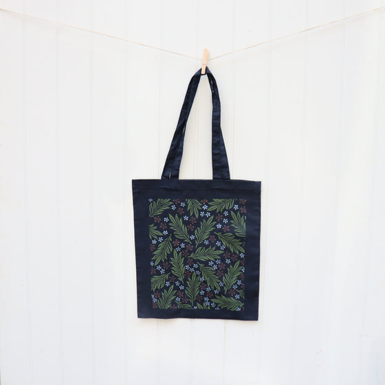 Navy Cotton Tote Bag