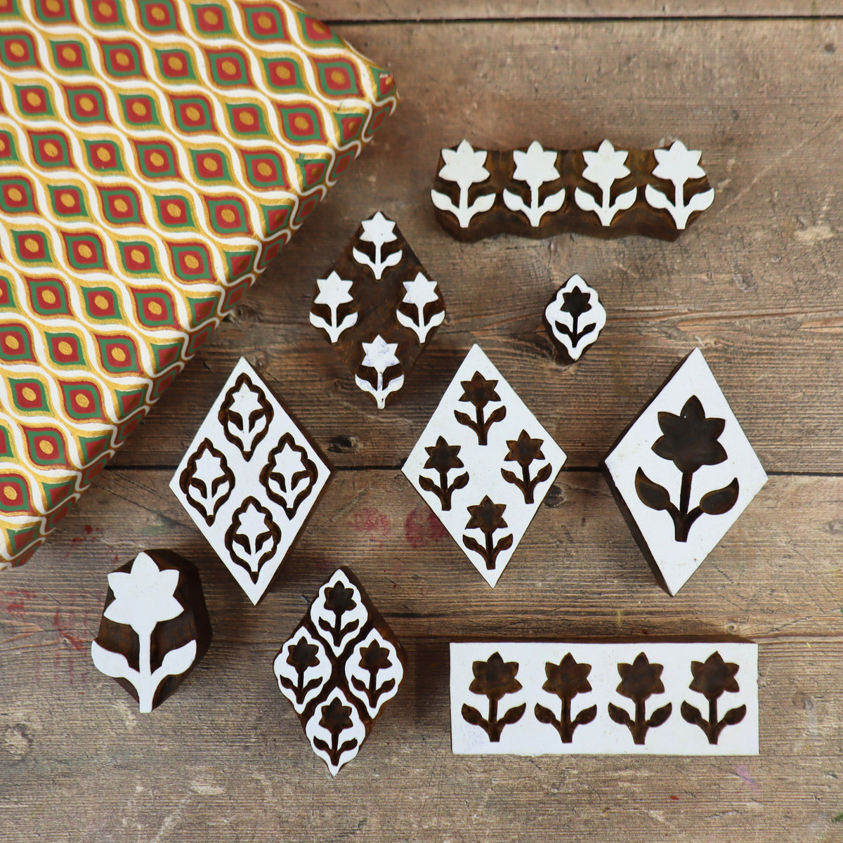 Jaipur Pattern Flower Set – The Indian Block Print Co.