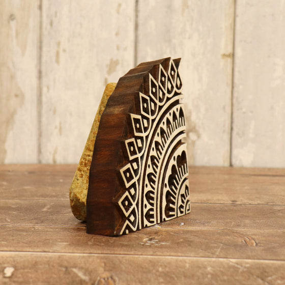 Traditional Printing Block- Mandala Segment