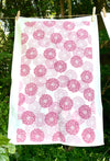 The Block Print Club- July Dahlia Tea Towel