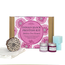  Dahlia Beach x The Indian Block Print Co.: Dahlia Tea Towel Kit