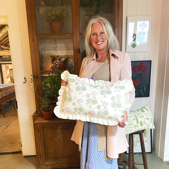 Ruffled Linen Cushion Cover