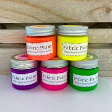  Limited Edition: Neon Rainbow Fabric Paint Set