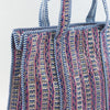 Block Print Large Tote Bag – Quilted Cotton Zip Top Everyday Bag