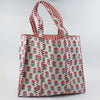 Block Print Large Tote Bag – Quilted Cotton Everyday Shopper