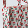 Block Print Large Tote Bag – Quilted Cotton Everyday Shopper