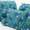 Block Print Wash Bag Set - Quilted Cotton Makeup & Travel Bags (Set of 3)