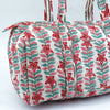 Block Print Medium Duffel Bag – Quilted Cotton Gym & Travel Bag