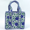 Block Print Mini Tote Bag – Quilted Cotton Lunch Bag Style