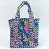 Block Print Mini Tote Bag – Quilted Cotton Lunch Bag Style