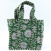 Block Print Mini Tote Bag – Quilted Cotton Lunch Bag Style
