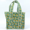Block Print Mini Tote Bag – Quilted Cotton Lunch Bag Style