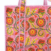 Block Print Medium Tote Bag – Quilted Cotton Everyday Bag