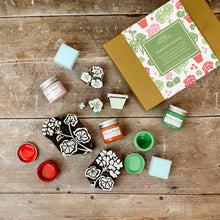  Joy of Print x The Indian Block Print Co. Potted Geraniums Printing Set