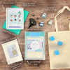Complete Indian Block Printing Kit - Botanical Cow Parsley