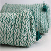 Block Print Wash Bag Set - Quilted Cotton Makeup & Travel Bags (Set of 3)