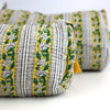 Block Print Wash Bag Set - Quilted Cotton Makeup & Travel Bags (Set of 3)