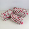 Block Print Wash Bag Set - Quilted Cotton Makeup & Travel Bags (Set of 3)