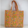 Block Print Large Tote Bag – Quilted Cotton Everyday Shopper