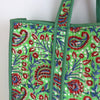 Block Print Large Tote Bag – Quilted Cotton Everyday Shopper