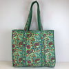 Block Print Large Tote Bag – Quilted Cotton Everyday Shopper