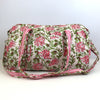Block Print Medium Duffel Bag – Quilted Cotton Travel Bag with Adjustable Strap