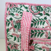 Block Print Medium Tote Bag With Zip – Quilted Cotton Everyday Bag with Zip