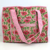 Block Print Medium Tote Bag With Zip – Quilted Cotton Everyday Bag with Zip