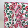Block Print Medium Tote Bag With Zip– Quilted Cotton Everyday Bag with Zip