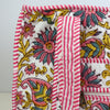 Block Print Medium Tote Bag With Zip – Quilted Cotton Everyday Bag with Zip