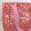 Block Print Medium Tote Bag With Zip – Quilted Cotton Everyday Bag with Zip
