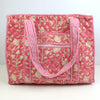 Block Print Medium Tote Bag With Zip – Quilted Cotton Everyday Bag with Zip