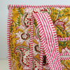 Block Print Medium Tote Bag With Zip – Quilted Cotton Everyday Bag with Zip