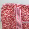 Block Print Medium Zip Tote Bag – Quilted Cotton Everyday Bag with Zip
