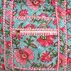 Block Print Medium Zip Tote Bag – Quilted Cotton Everyday Bag with Zip